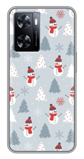 Чехол с принтом "Новогодний фон" для OnePlus Nord N20 SE