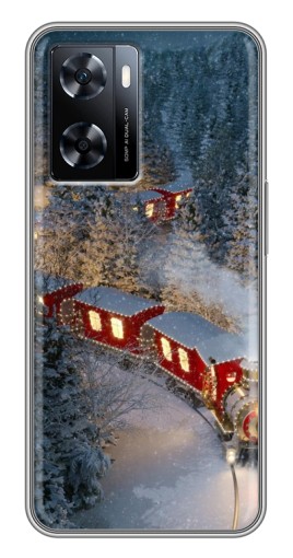Чехол с картинкой "Новогодний поезд" для OnePlus Nord N20 SE