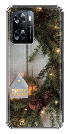 Чехол с картинкой "Новогодний венок" для OnePlus Nord N20 SE
