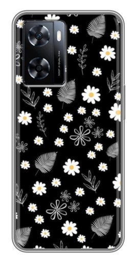 Силиконовый чехол с изображением "Ромашки на черном" для OnePlus Nord N20 SE