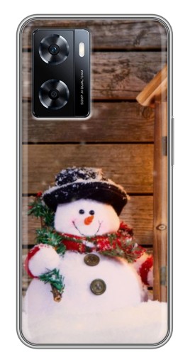 Чехол с картинкой "Рождественский снеговик" для OnePlus Nord N20 SE