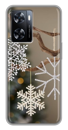 Чехол с печатью "Снежинки на ветке" для OnePlus Nord N20 SE