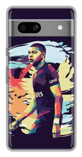 Силиконовый чехол с изображением "ART Mbappe" для Google Pixel 7A