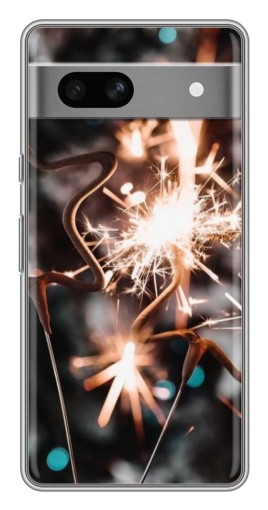 Силиконовый чехол с изображением "Бенгальские огни" для Google Pixel 7A