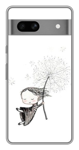 Силиконовый чехол с изображением "Девочка с одуванчиком" для Google Pixel 7A