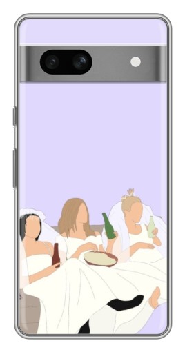 Силиконовый чехол с изображением "Девушки Друзья" для Google Pixel 7A