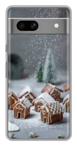 Силиконовый чехол с изображением "Домики из пряников" для Google Pixel 7A