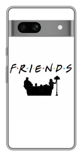 Силиконовый чехол с изображением "Друзья на диване" для Google Pixel 7A