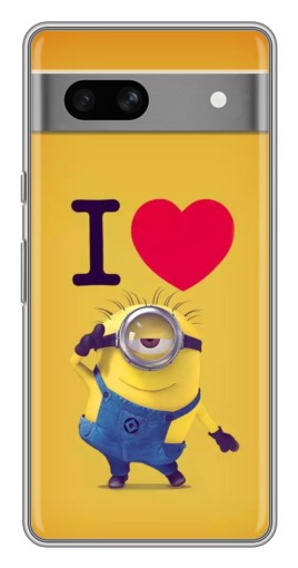 Чехол с картинкой "I Love Minion" для Google Pixel 7A