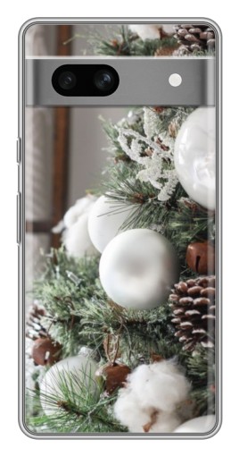 Чехол с печатью "Игрушки на елке" для Google Pixel 7A
