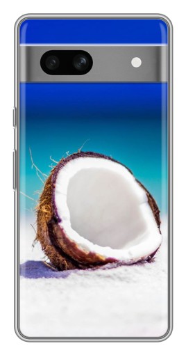 Чехол с картинкой "Кокос на пляже" для Google Pixel 7A