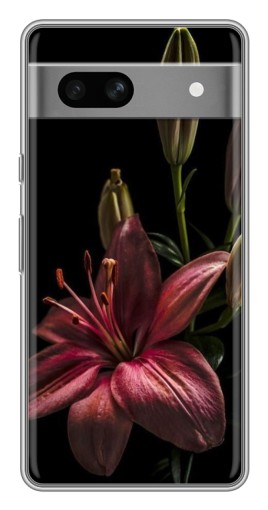 Чехол с принтом "Красная лилия " для Google Pixel 7A