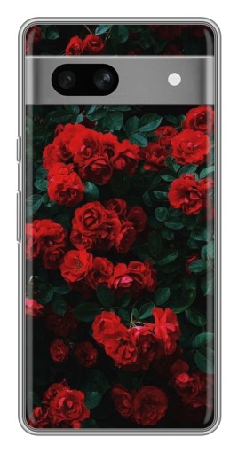 Силиконовый чехол с изображением "Красные розы" для Google Pixel 7A