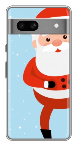 Чехол с картинкой "Крутой Дед Мороз" для Google Pixel 7A