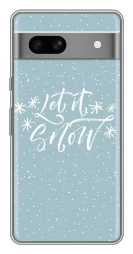 Силиконовый чехол с изображением "Let it Snow" для Google Pixel 7A