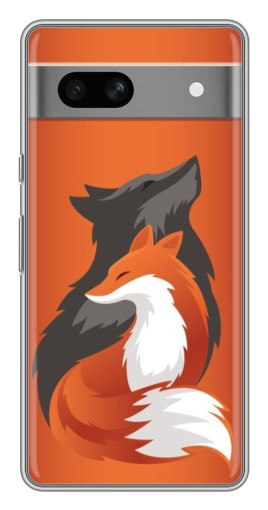 Чехол с картинкой "Лиса ART" для Google Pixel 7A