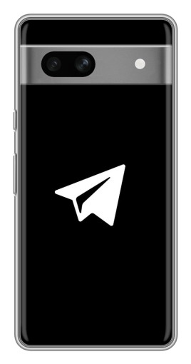 Чехол с картинкой "Лого Телеграм" для Google Pixel 7A