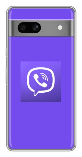 Силиконовый чехол с изображением "Лого Viber" для Google Pixel 7A