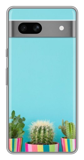 Чехол с печатью "Маленькие кактусы" для Google Pixel 7A