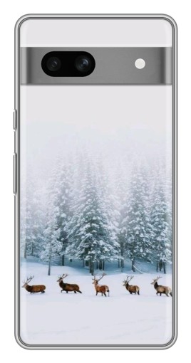 Чехол с принтом "Олени в лесу" для Google Pixel 7A