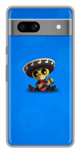 Силиконовый чехол с изображением "Poco с гитарой" для Google Pixel 7A