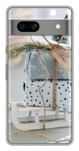 Чехол с принтом "Подарки на санках" для Google Pixel 7A