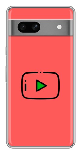 Чехол с печатью "Рисованная кнопка" для Google Pixel 7A