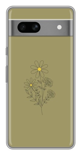 Чехол с принтом "Рисунок ромашка" для Google Pixel 7A
