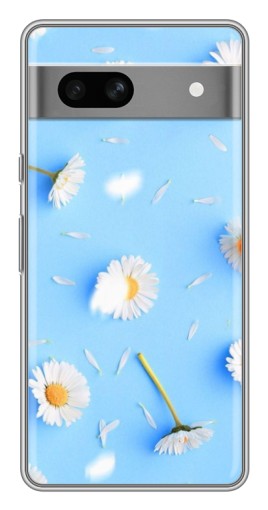 Чехол с картинкой "Ромашковый фон" для Google Pixel 7A