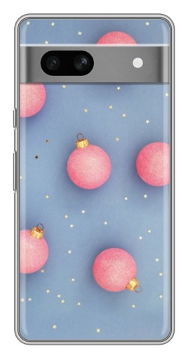 Силиконовый чехол с изображением "Розовые шары" для Google Pixel 7A