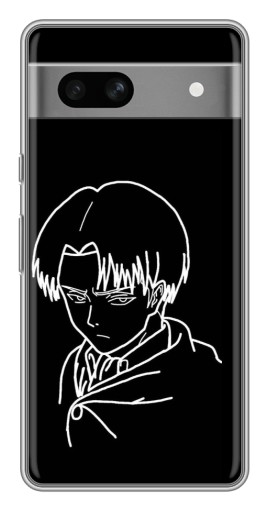 Силиконовый чехол с изображением "Силуэт Леви" для Google Pixel 7A