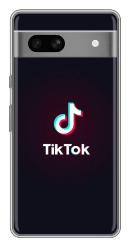Силиконовый чехол с изображением "TikTok темный" для Google Pixel 7A