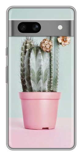 Силиконовый чехол с изображением "Цветущий кактус" для Google Pixel 7A