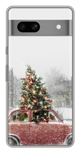 Чехол с принтом "Елка в машине" для Google Pixel 7A