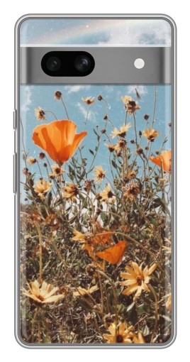 Чехол с печатью "Желтые цветы" для Google Pixel 7A