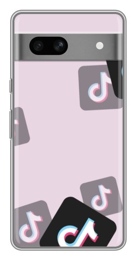 Чехол с печатью "Значки ТикоТока" для Google Pixel 7A