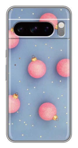Силиконовый чехол с изображением "Розовые шары" для Google Pixel 8 Pro