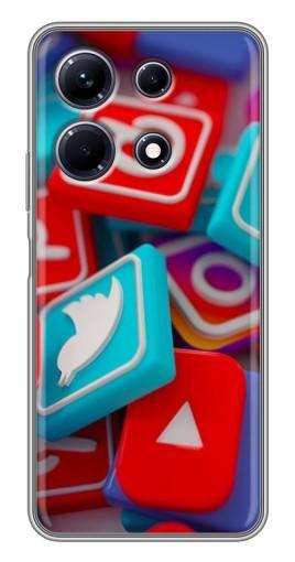 Силиконовый чехол с изображением "3Д эффект" для Infinix Note 30
