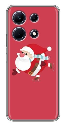 Чехол с принтом "Дед Мороз на коньках" для Infinix Note 30