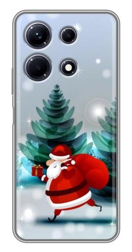 Чехол с картинкой "Дед Мороз с подарком" для Infinix Note 30