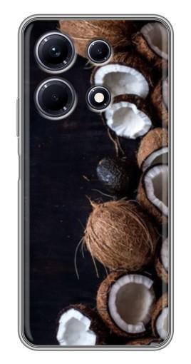 Чехол с печатью "Кокосы на черном" для Infinix Note 30