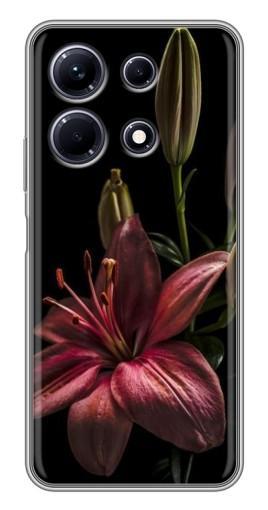 Силиконовый чехол с изображением "Красная лилия " для Infinix Note 30