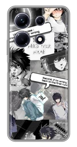 Чехол с принтом "L - Death note" для Infinix Note 30