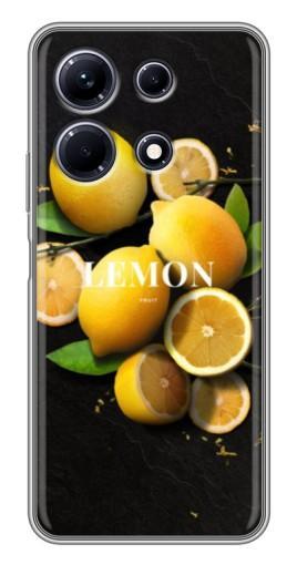 Силиконовый чехол с изображением "Лимон на черном" для Infinix Note 30