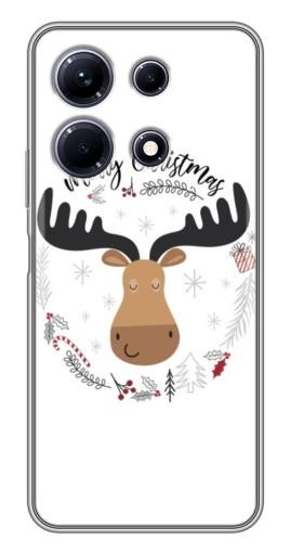 Чехол с принтом "Новогодний олень" для Infinix Note 30