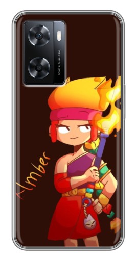 Силиконовый чехол с изображением "Amber с факелом" для Oppo A77