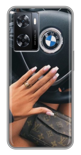 Чехол с печатью "Девушка в БМВ" для Oppo A77