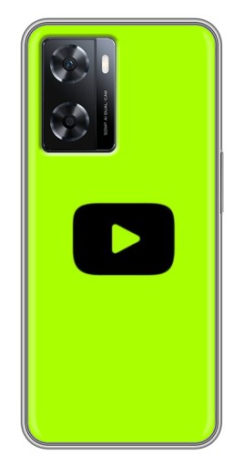Чехол с принтом "Кнопка Ютуба" для Oppo A77
