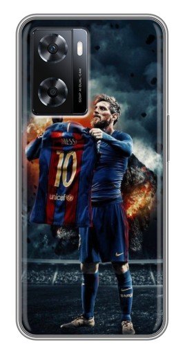 Чехол с принтом "Месси с футболкой" для Oppo A77
