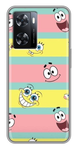 Чехол с печатью "Мордашки" для Oppo A77